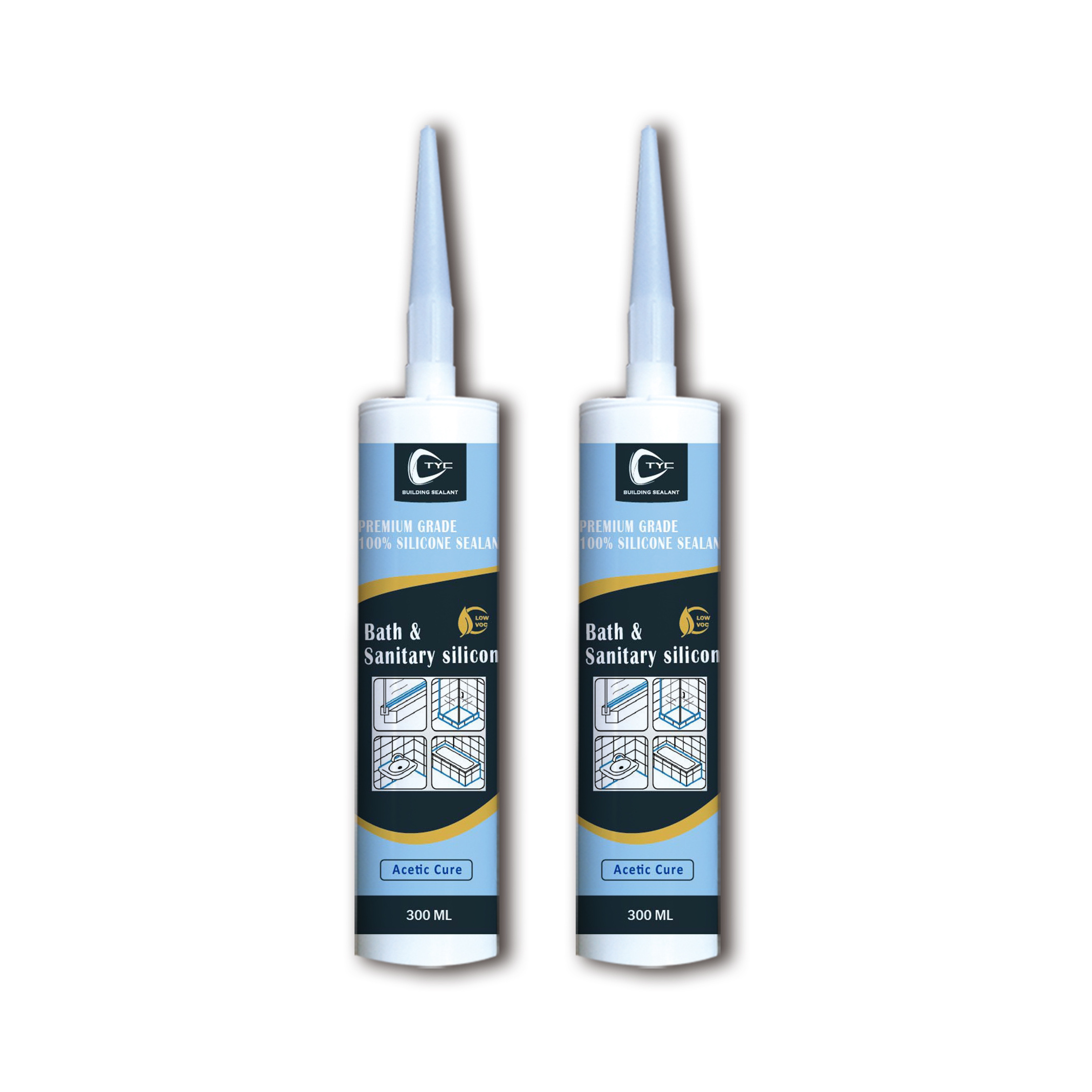 Clear waterproof silicone sealant glass glue for aquarium