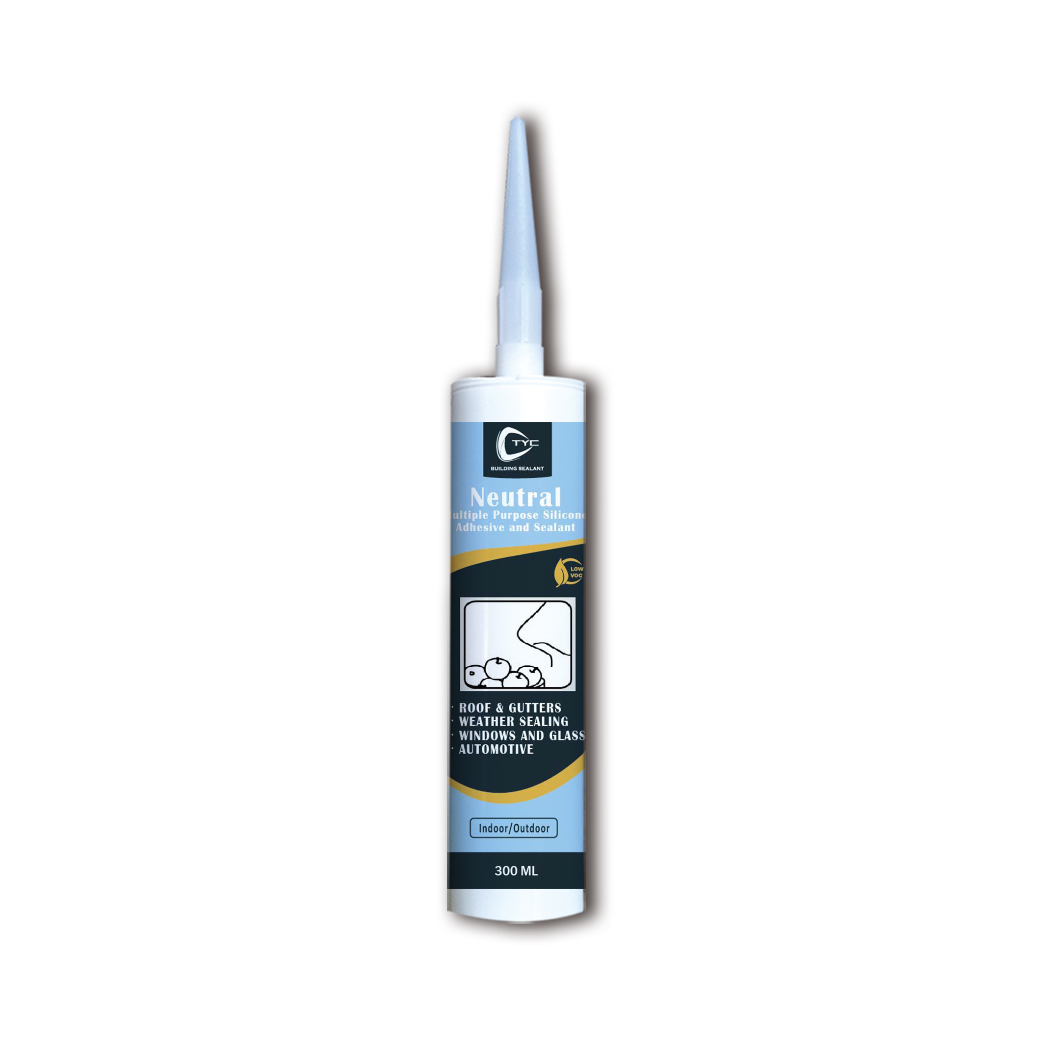 Free Sample Clear Neutral Waterproof 100% Silicone Sealant for Glass And Metal Weatherproofing Caulk