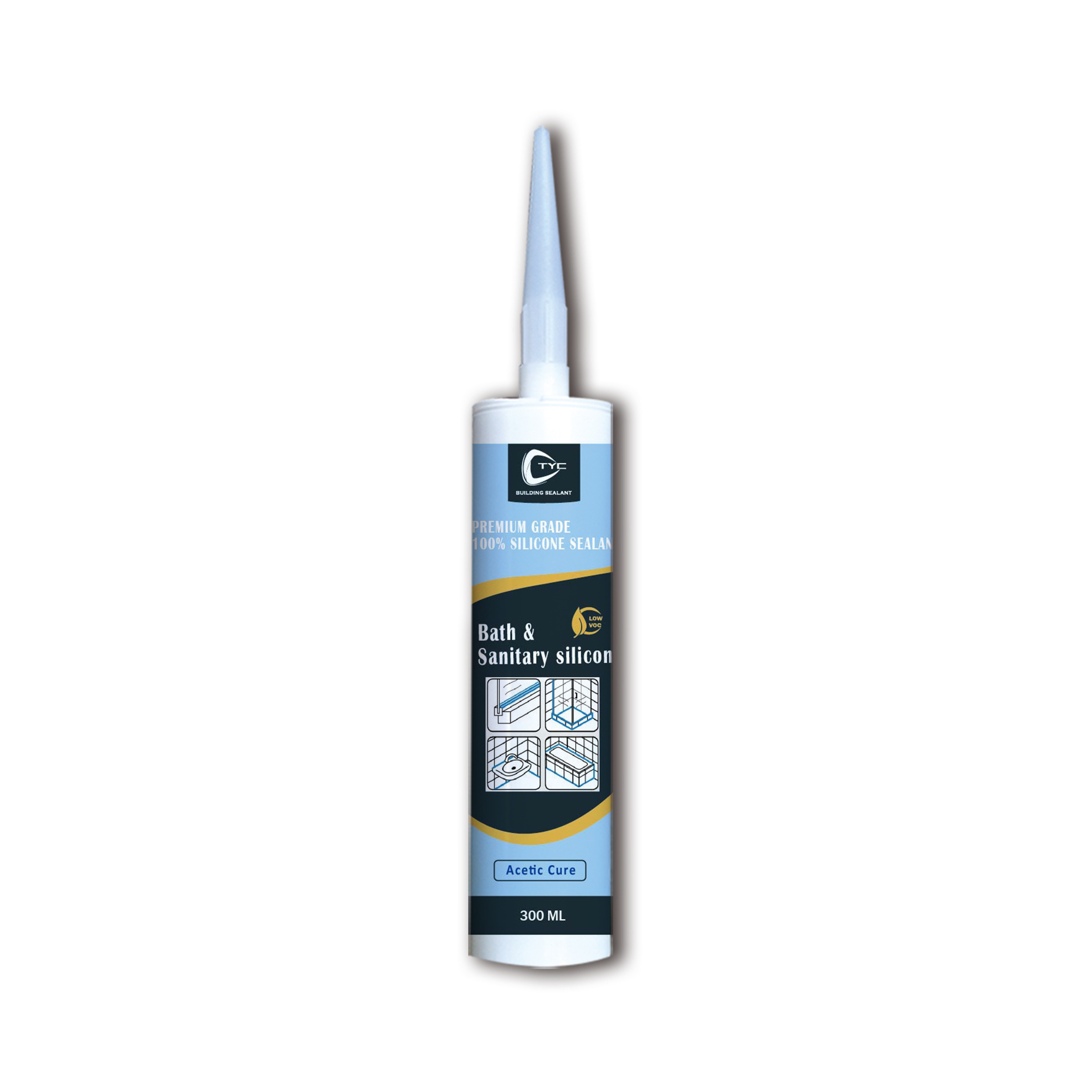 White Black Waterproof Caulk Weatherproofing Sealant Silicone Neutral  Non-acidic  for PVC Wood Aluminum