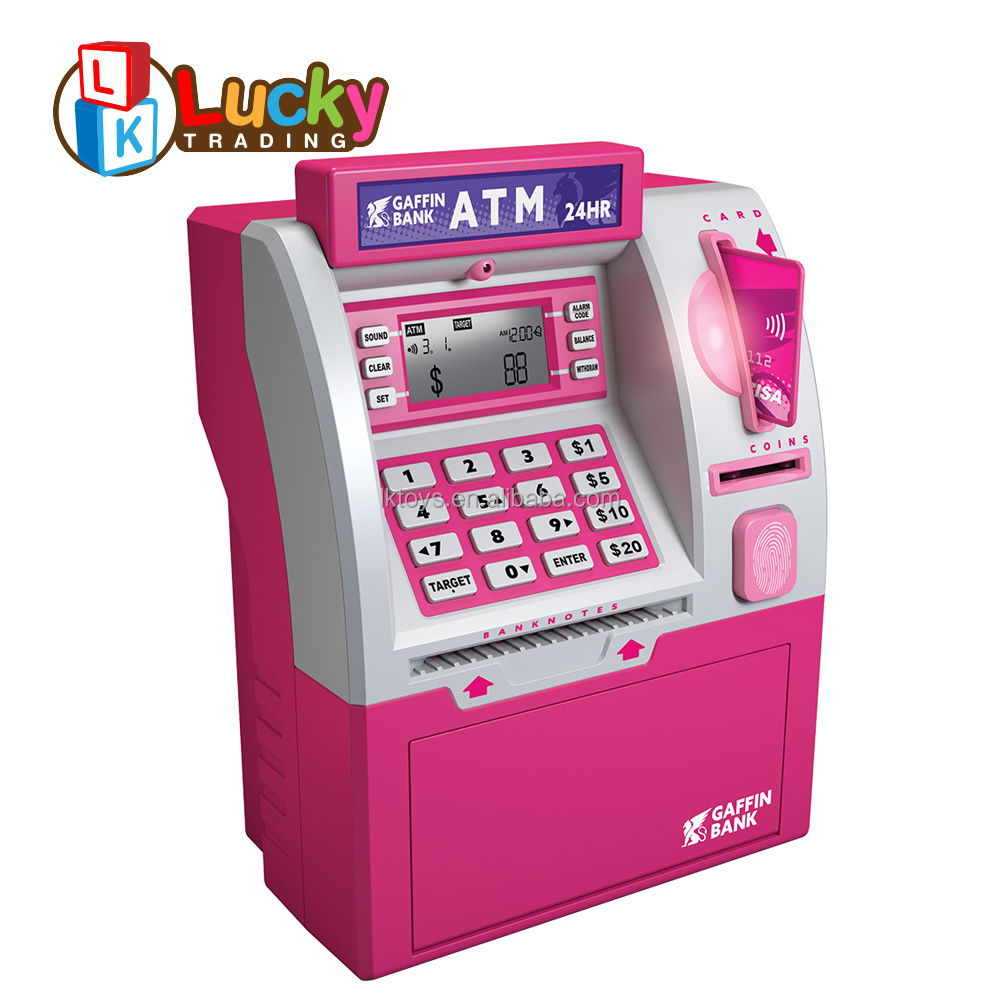 Electronic Savings Safe Machine Box Upgraded ATM Piggy Bank for Real Money for Kids