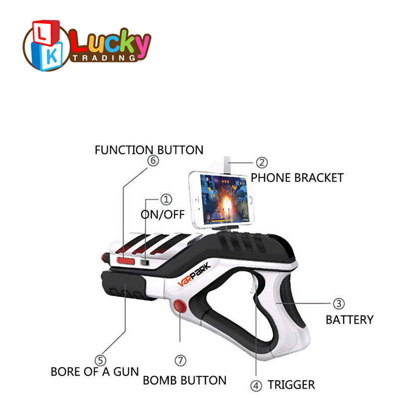 New Arrival Smart Toy Magic Plastic Shooting Ar Game Gun For Mobile Phone