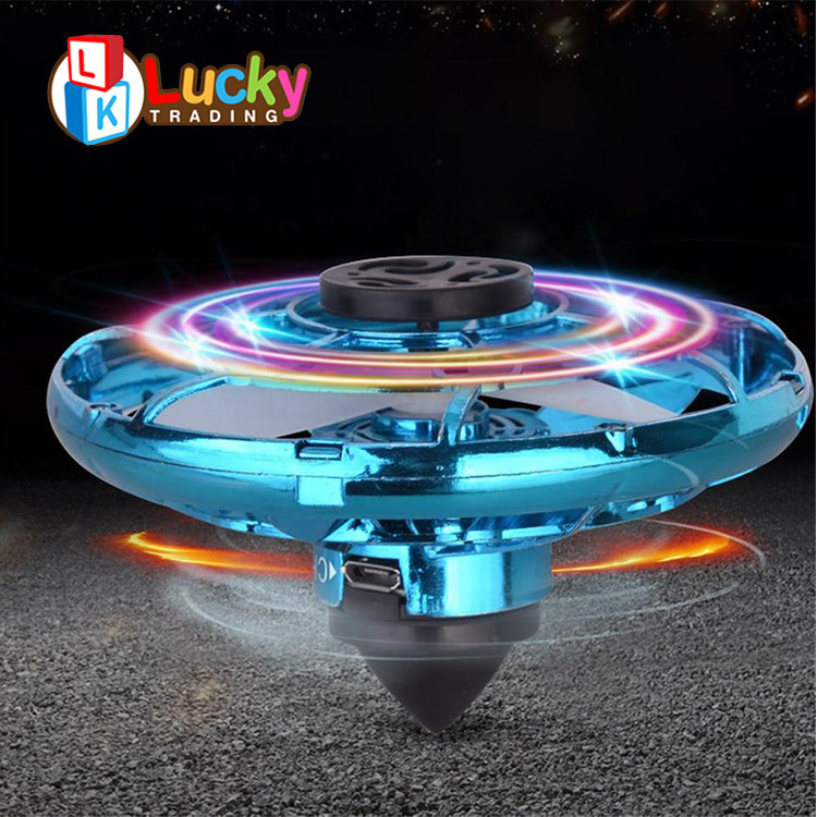 2023 New Toys Fidget Spinner Toy Induction Drone Hand Finger Spinner Mini UFO Top Flying Gyro