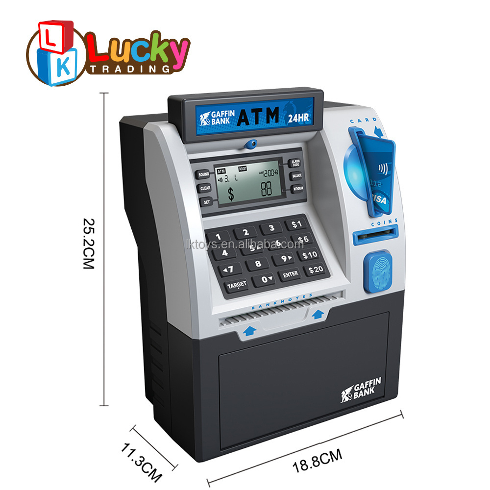 Electronic Savings Safe Machine Box Upgraded ATM Piggy Bank for Real Money for Kids