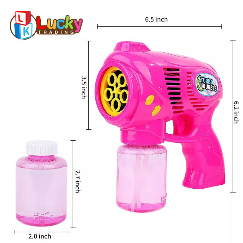 New Arrival Outdoor Toys Bubbles Blaster Blower Battery Operated Bubble Gun with Bottle Solutions for Kids Outdoor Summer Toys