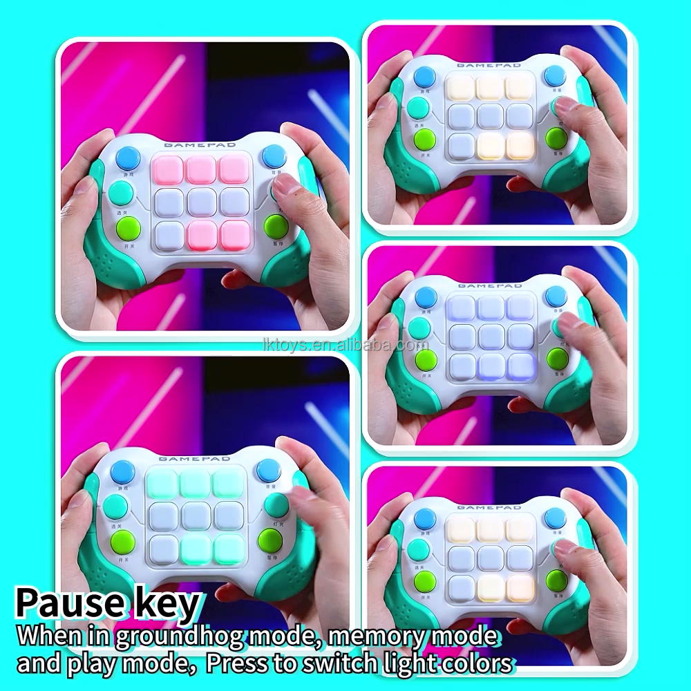 Lucky Toys Fast Push Bubble Game Quick Push Pop Light Up Game Handheld Pro Game Machine Toys for Kids