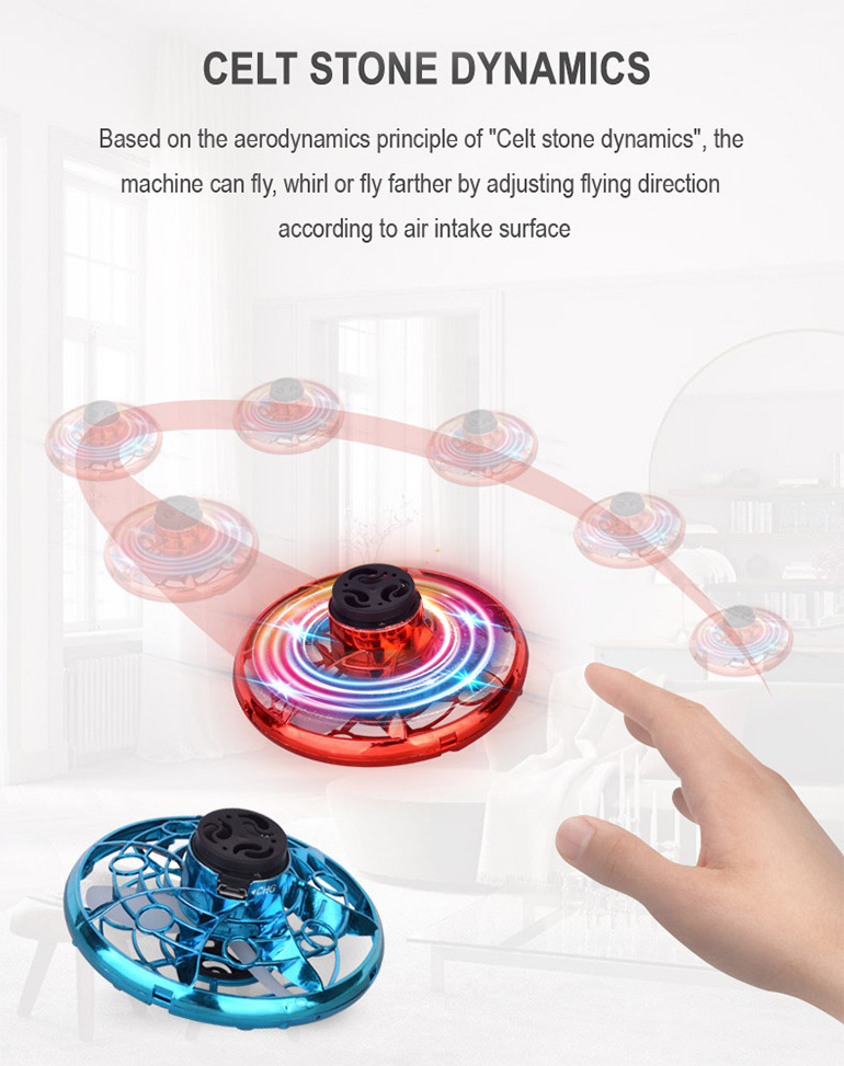 2023 New Toys Fidget Spinner Toy Induction Drone Hand Finger Spinner Mini UFO Top Flying Gyro