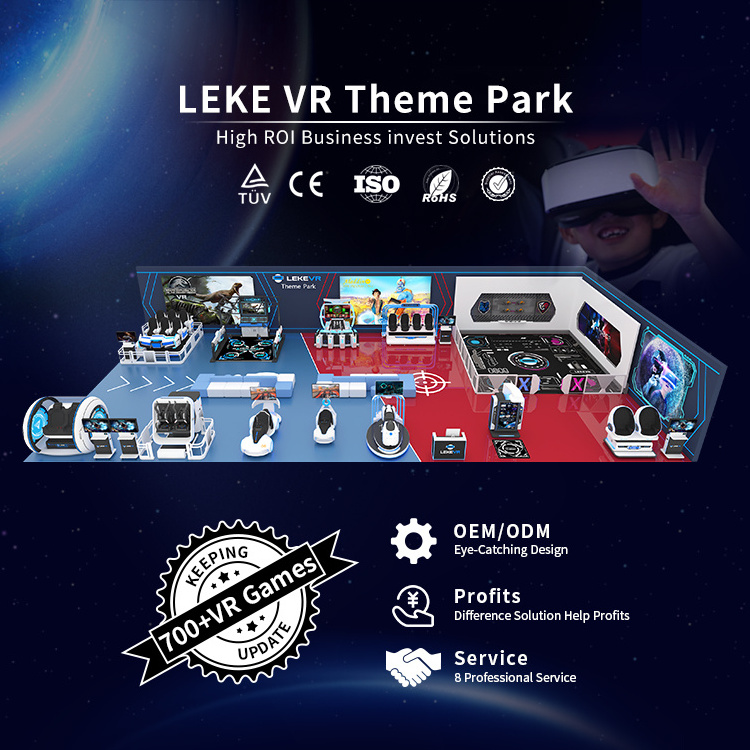 LEKE VR Business Project Eye-Caching 9D VR Park 360 Flying Cinema Simulator Chair 2 Seat VR Flight Cinema Game Simulator