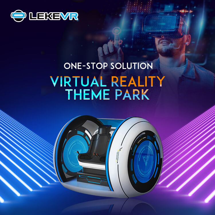 LEKE VR 9D Cinema Motion Egg Chair Theme Park Virtual Reality Simulator VR Dinosaur Gaming Machine