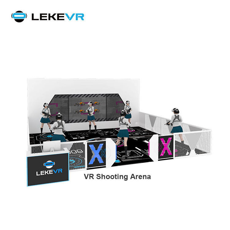 LEKE VR Park Multiplayer Free Roam Arena 9D VR Stand Virtual Reality Walking Shooting Simulator Games