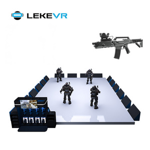 LEKE VR Park Multiplayer Free Roam Arena 9D VR Stand Virtual Reality Walking Shooting Simulator Games