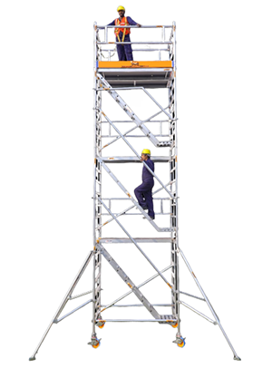 1.4 x 2.5 x 4m Platform Flexible Removable Aluminum Scaffolding Work Platform Mobile Aluminum Tower