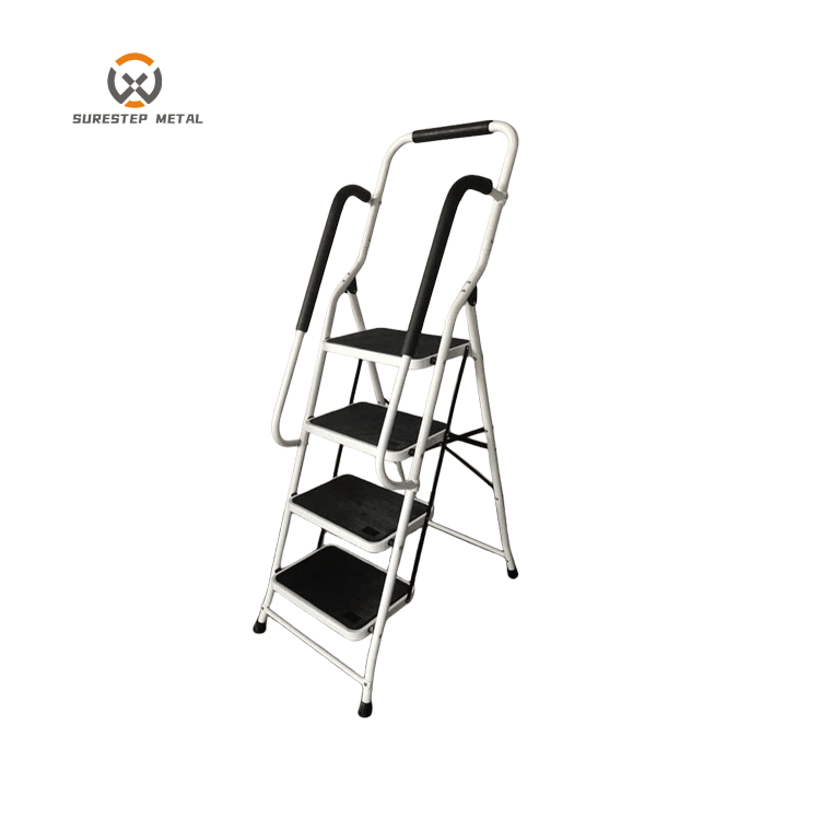 2 Steps Foldable Safety Household Foldable Step Steel Ladder with handrail