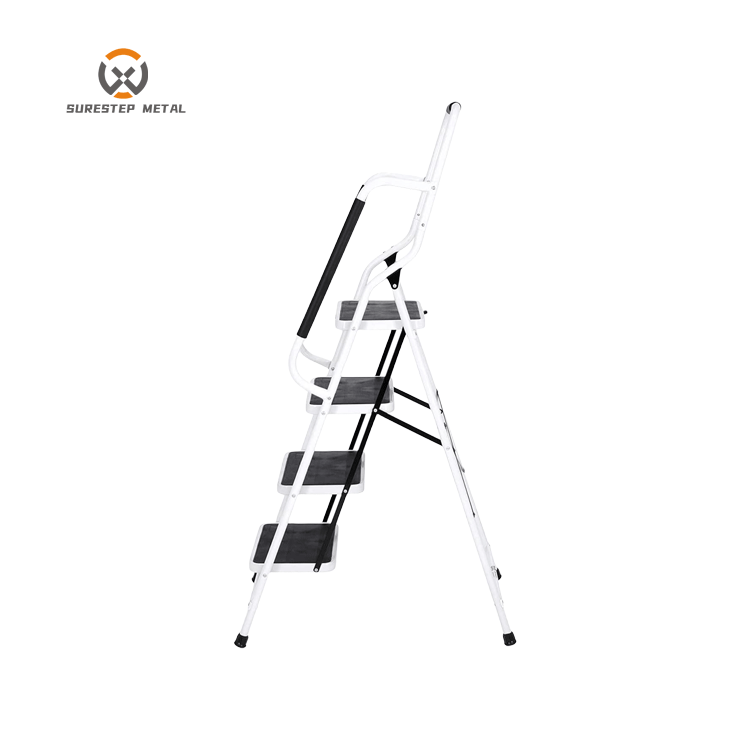 2 Steps Foldable Safety Household Foldable Step Steel Ladder with handrail