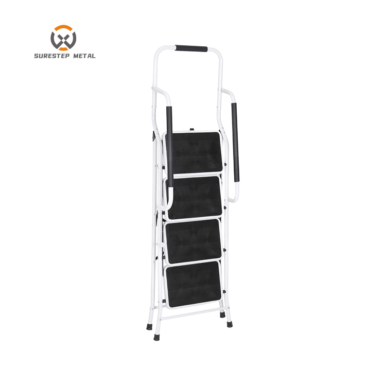 2 Steps Foldable Safety Household Foldable Step Steel Ladder with handrail