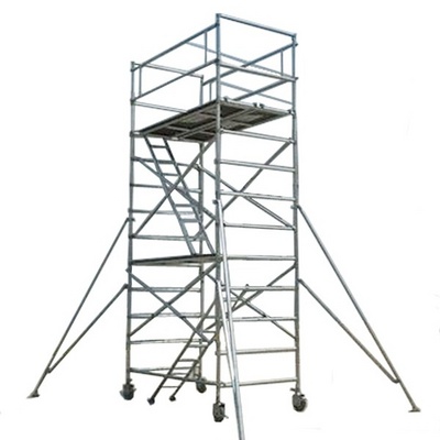 1.4 x 2.5 x 4m Platform Flexible Removable Aluminum Scaffolding Work Platform Mobile Aluminum Tower