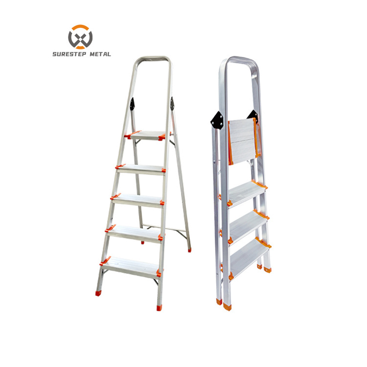 Safety Ladders Functional Folding Work Platform Aluminum Home Ladder for Warehouses