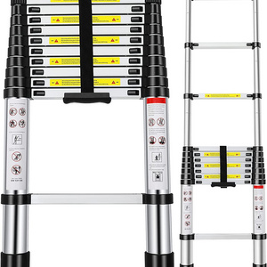 4.4m 5m 6m Folding step ladder aluminum telescopic extension  aluminum ladder