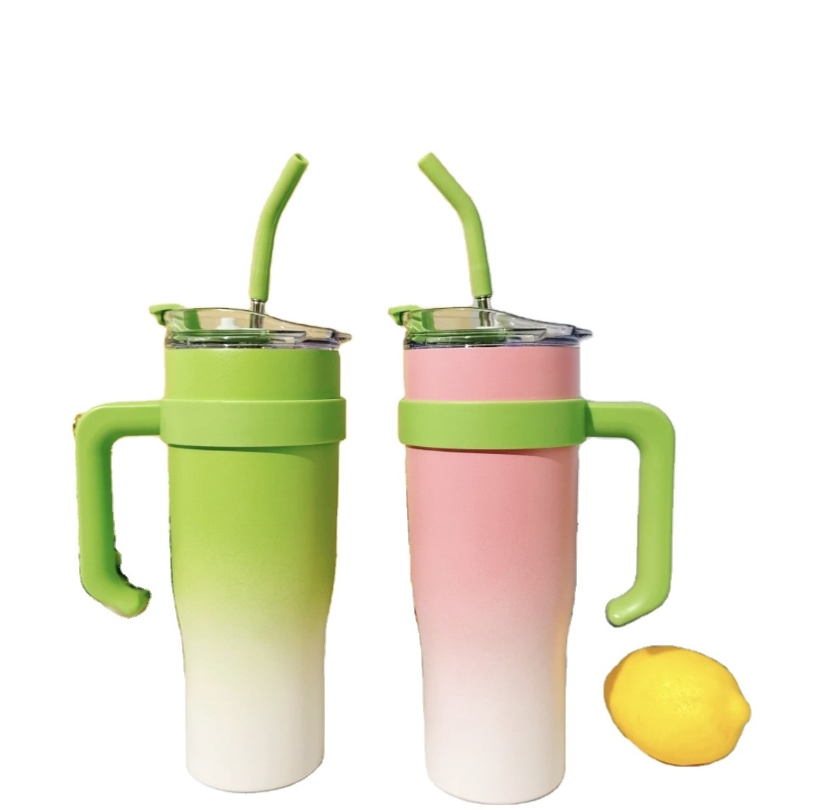 Large Capacity Large Ice Cup Men's and Women's Good-looking Water Cup Internet Celebrity Cup with Straw