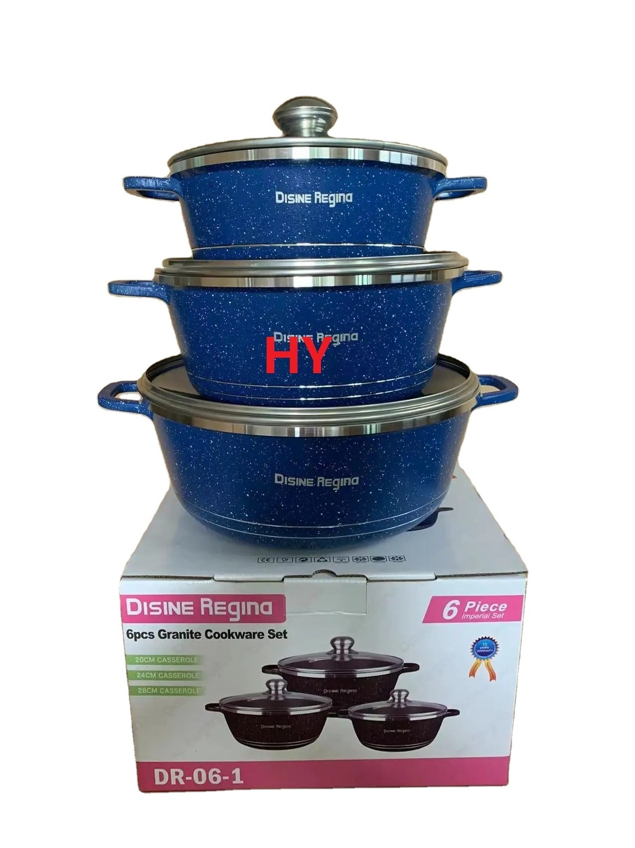 Wholesale High Quality Granite Non Stick Cookware Set Water Kettles 6pieces Soup Pot Cookware Sets