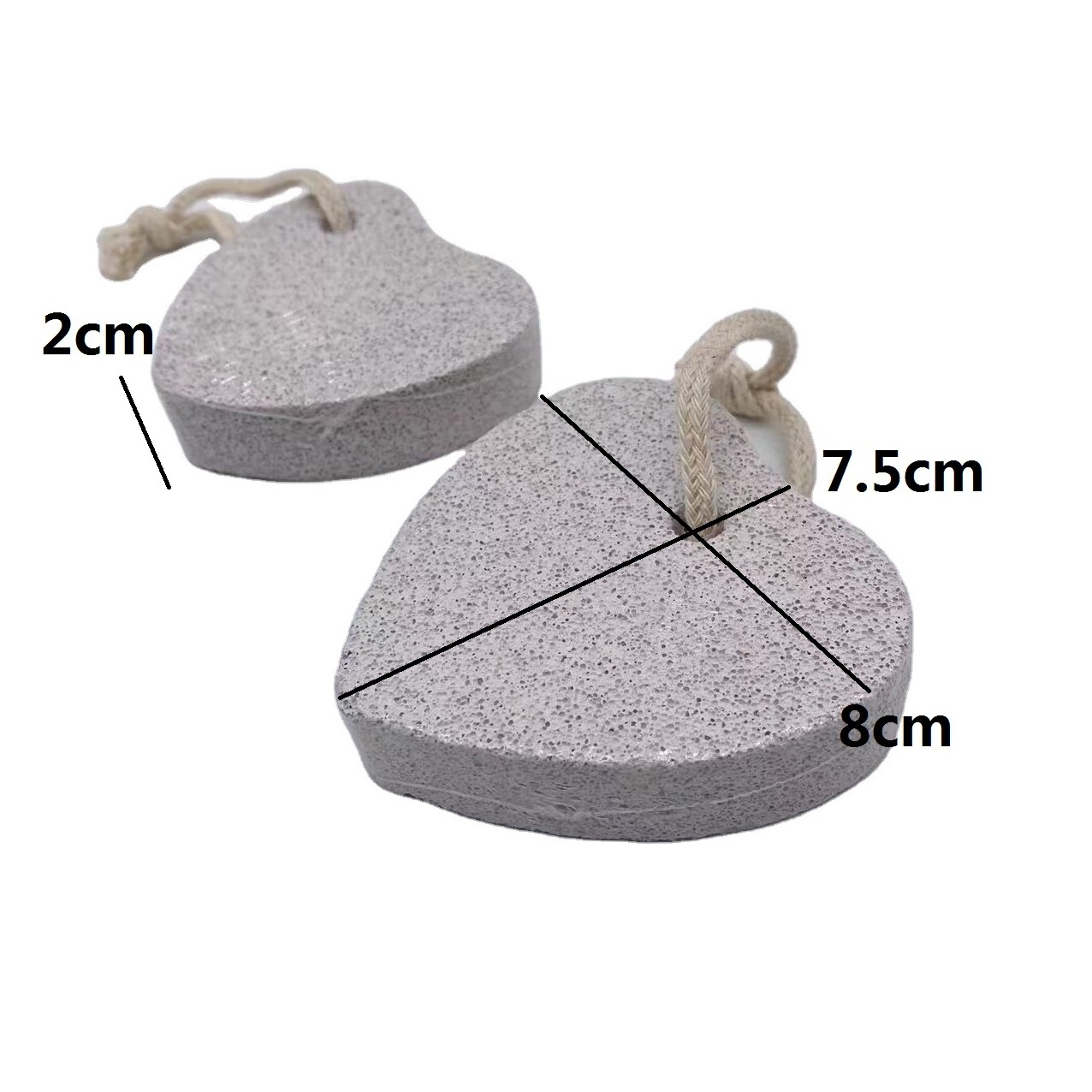 Heart Shape Natural Lava Pumice Stone Pedicure Exfoliator Callus Remover for Dead Skin, Hard Skin and Foot Scrubber