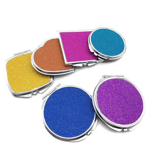 Vanity Wedding gifts Bling Decoration Customized Metal Compact Pocket Mirror