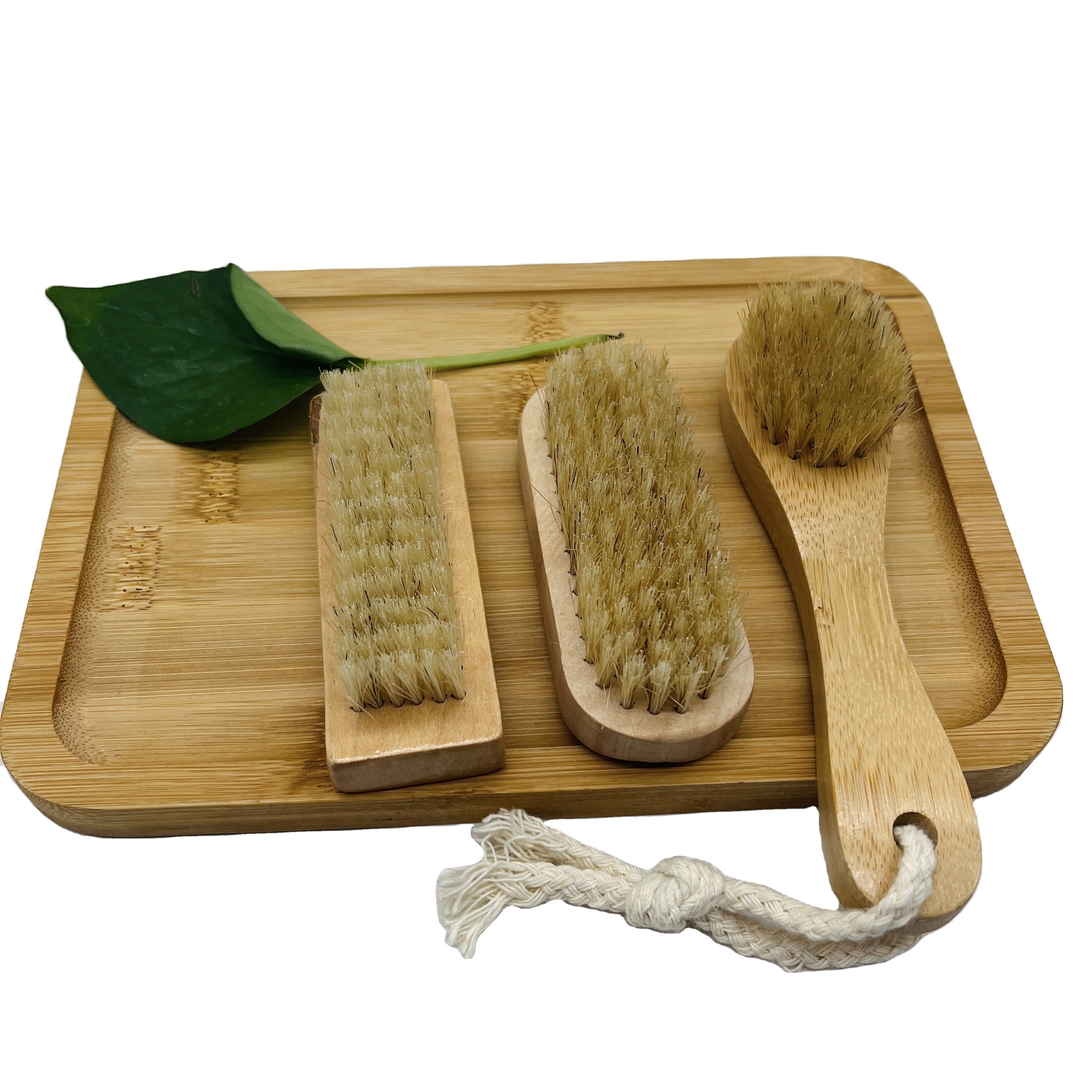 Nail Scrub Brush Wooden Non-Slip Hand Brush With Boar Bristles for Cleaning Fingernail Toe