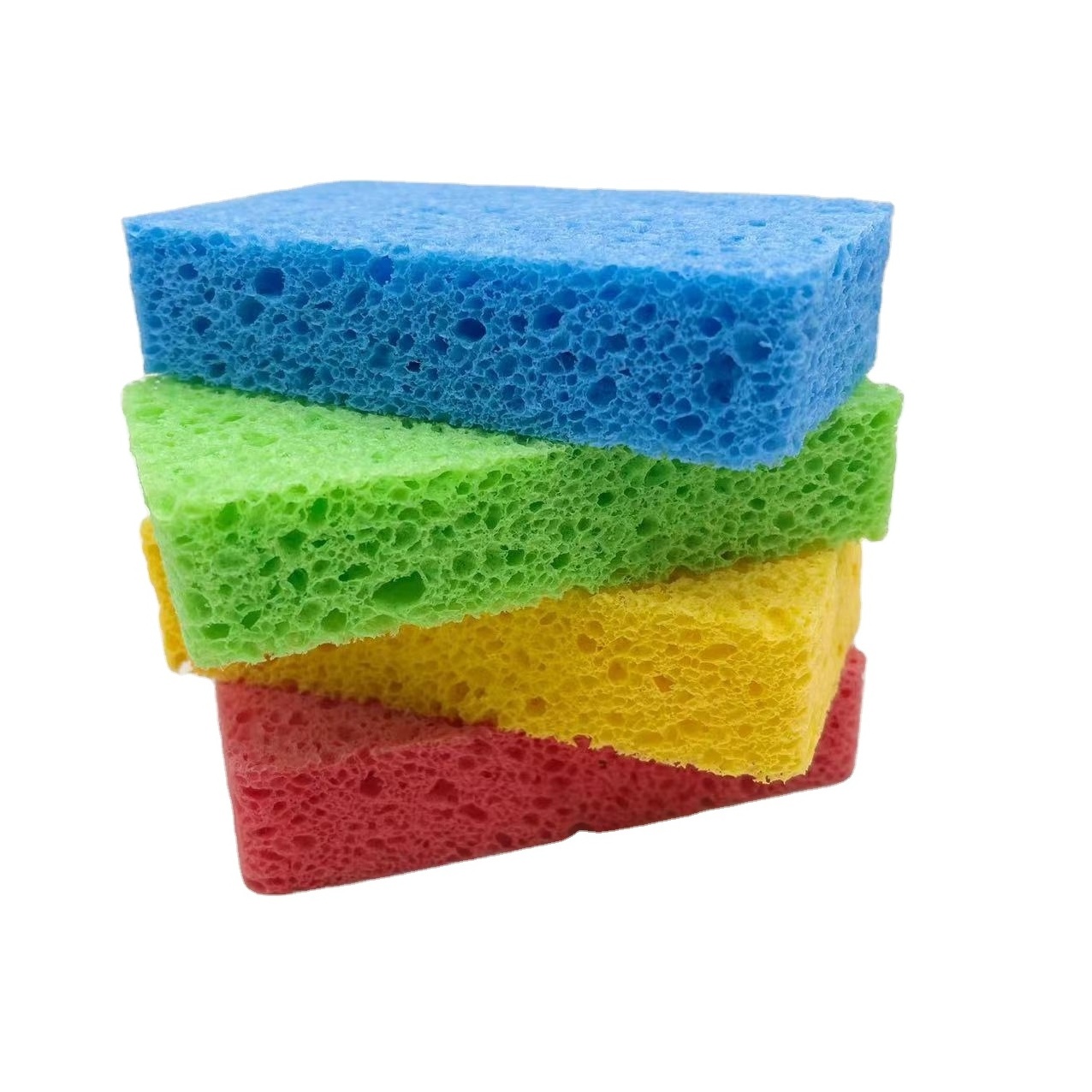 Natural Wood Pulp Cellulose Sponge Pop up Colourful Multipurpose Cleaning Cellulose Sponge Sourcing pad