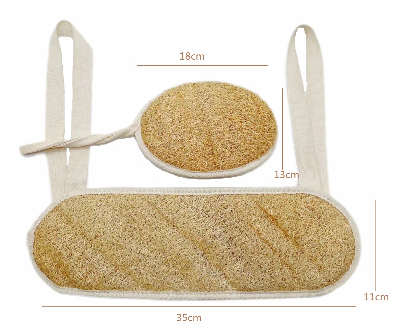 Premium quality dead skin remover Egyptian loofah bath sponge exfoliating body massager bath strip loofah body scrubber