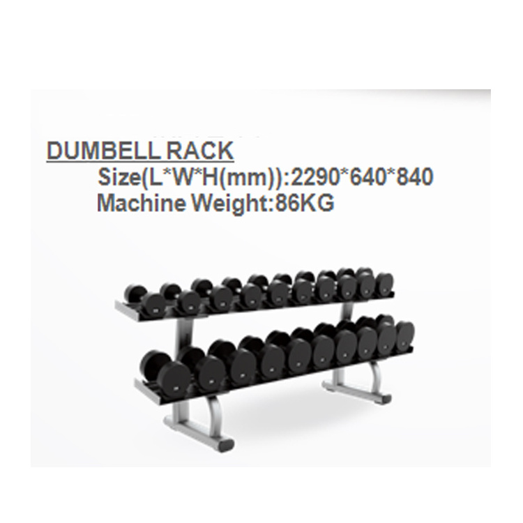 Door To Door Color Rubber 10 Pair 3 Tier Dumbbell Set Commercial Rack