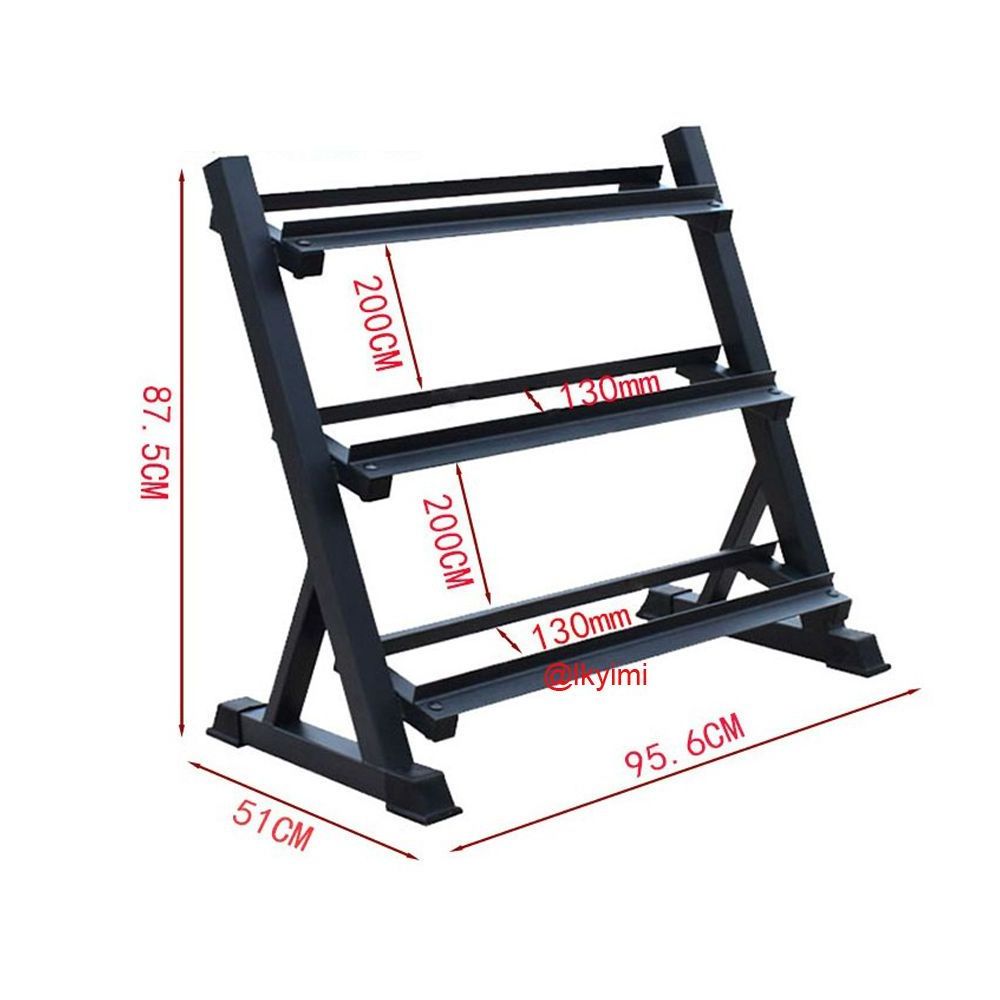 Chepaer Gym Equipment Stand  Chrome Circle Hex X Dumbbell Rack With set