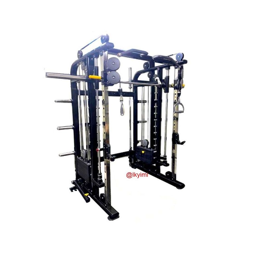 Body Building Training Power Cage Squat Rack Multi Functional Cable Crossover Smith Machine