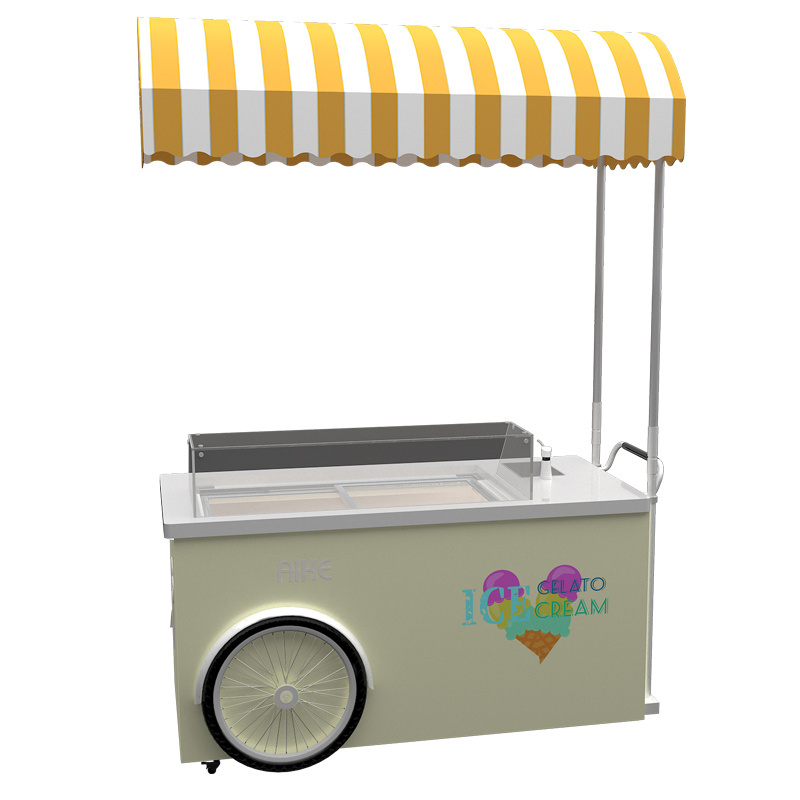 High Efficiency Ice Cream Food Cart Ice Cream Cart Bike For Sale fruit cart