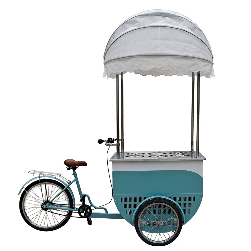 Lvke brand Electric Mobile Bar Truck Street bicycle food cart 3 three wheels mobile vending cart