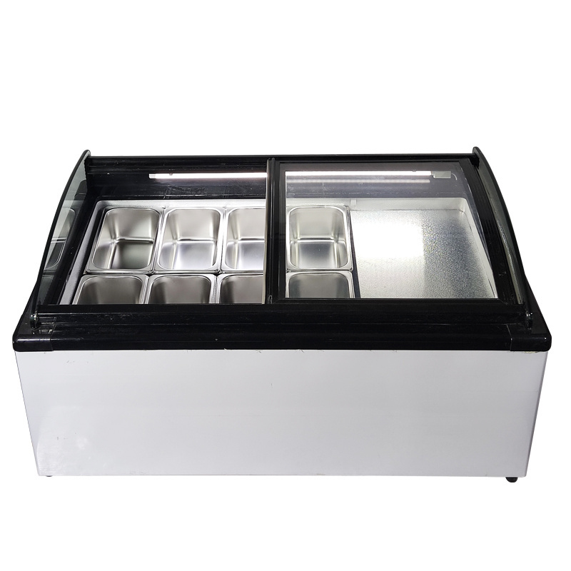 New Arrival Mini Portable Fashion Shape Desktop Ice Cream Popsicle Display Cabinet Freezer