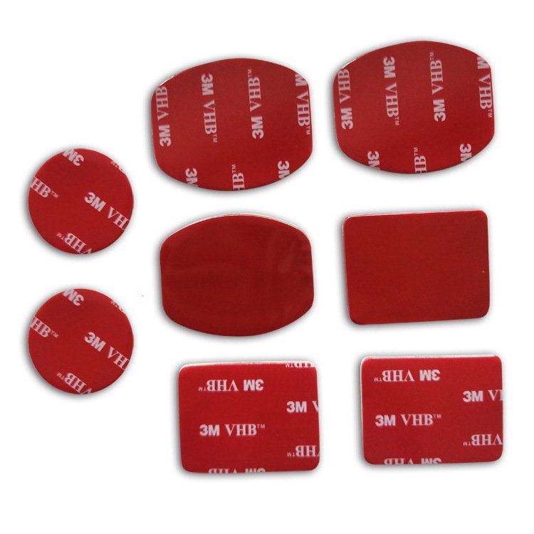 Free sample Custom die cut squares&round&circle adhesion double sided  3M VHB acrylic adhesive foam tape