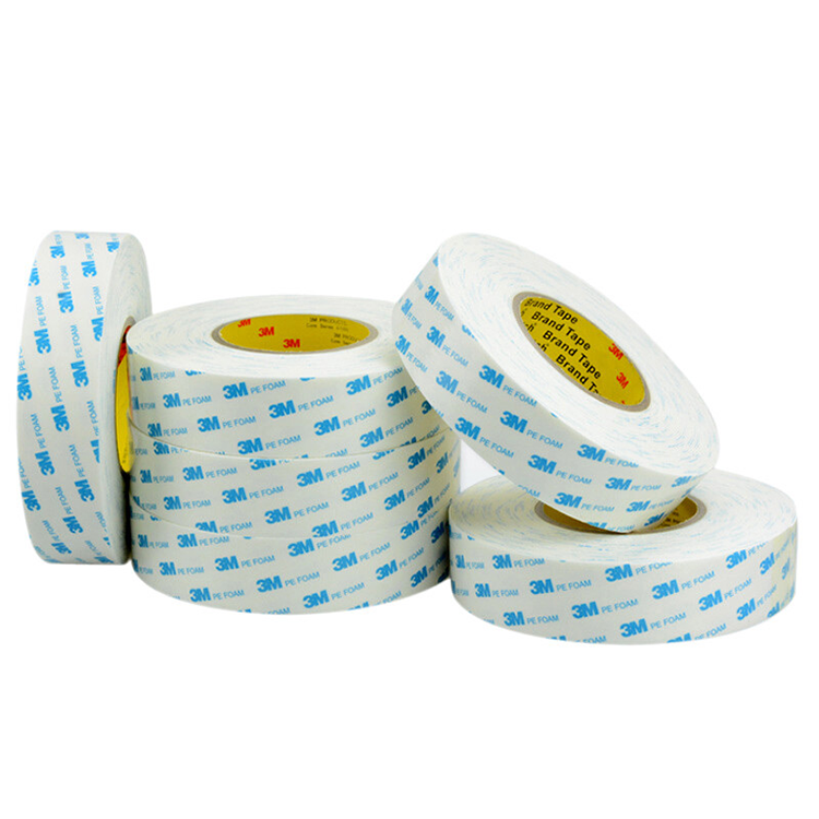 White 3M 1600T waterproof polyethylene acrylic glue double sided 3M PE foam adhesive tape