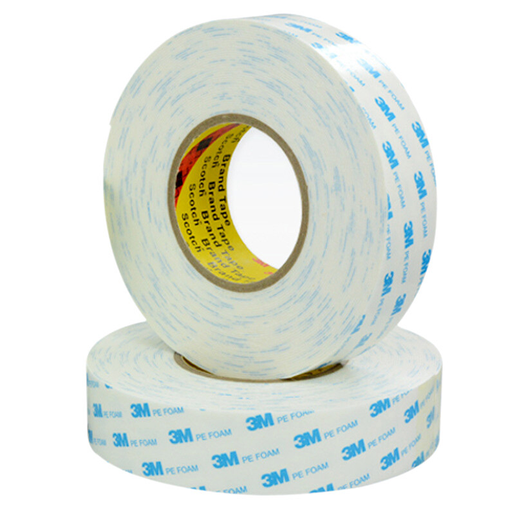 White 3M 1600T waterproof polyethylene acrylic glue double sided 3M PE foam adhesive tape