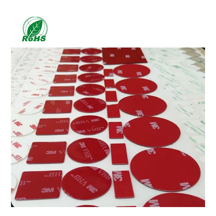 Custom made v hb foam tape vhb tape 3m 5925 double sided sticky pads oem die cut double sided adhesive tape sheet