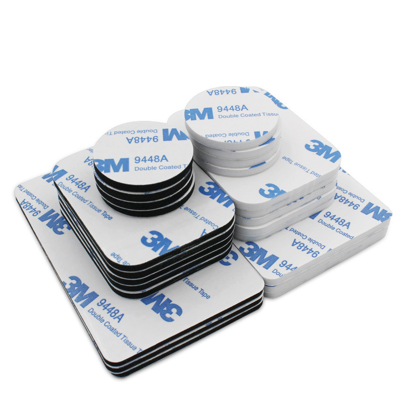 Free sample Custom die cut squares&round&circle adhesion double sided  3M VHB acrylic adhesive foam tape