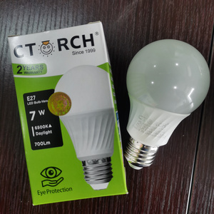 Cheap Price CTORCH wholesale Cool White 6500K 220V E27 A60 A65 7W 560lm 10W 800lm 15W 1200lm Aluminum Plastic Led Light Bulb