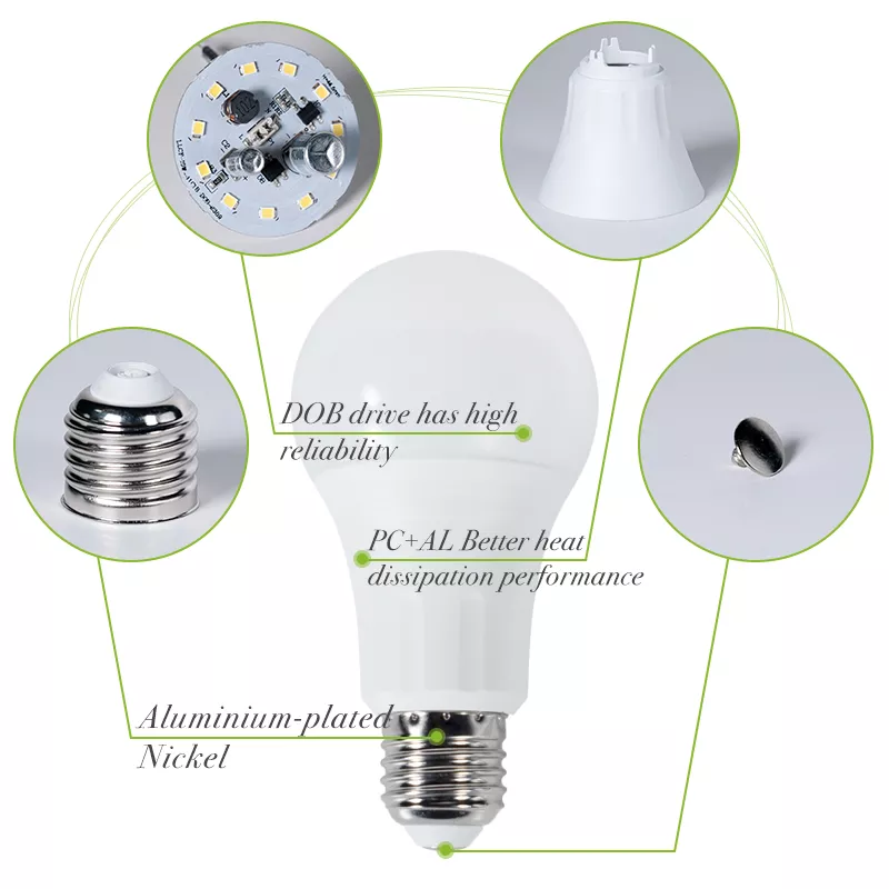 CTORCH Wholesale Decorative A60 A70 Bulb 9W High Lumen Daylight White 6500K Non-Dimmable Standard Base LED Light Bulb