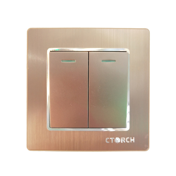 CTORCH High Quality Manufacturers Wall Light 2 Gang 2 Way  Electrical Switch