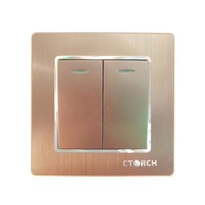 CTORCH High Quality Manufacturers Wall Light 2 Gang 2 Way  Electrical Switch