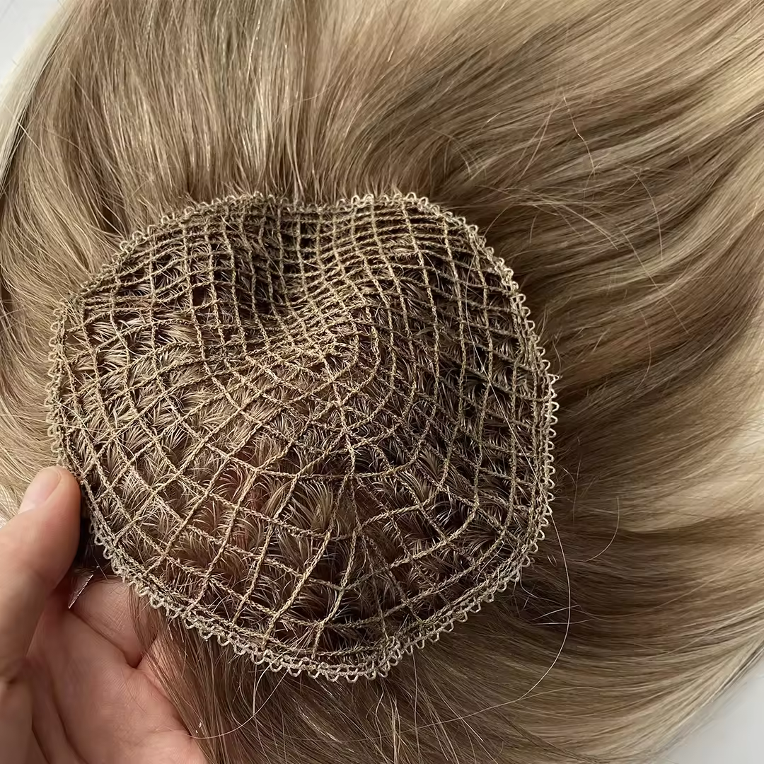 XF 2024 New Trend Hair Topper with Fishnet Virgin Cuticle Human Hair Pre Plucked Hair Topper for Women