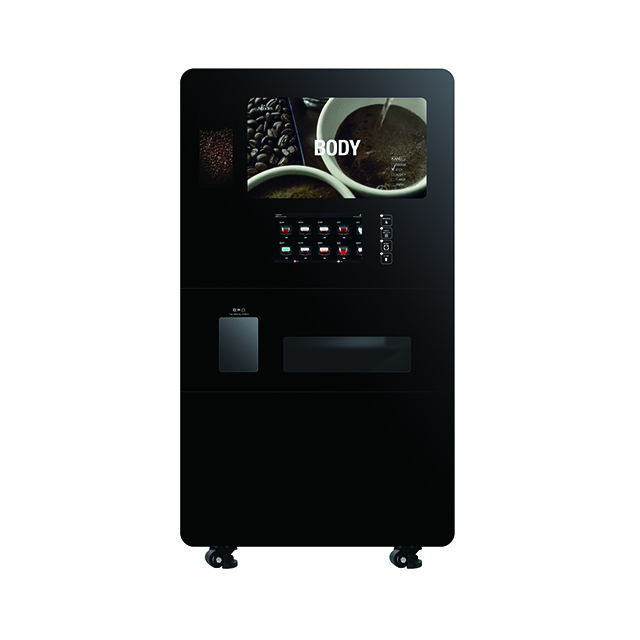 Full automatic commercial unmanned coffee vending machine with ice maker