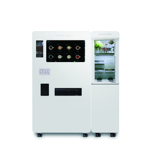 Fully automatic double-cup system freshly ground coffee vending machine