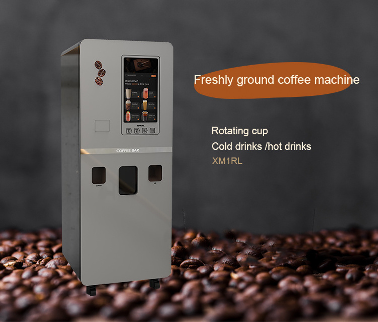 loyalsuns coffee vending machine with cold and hot drinks for business slim coffee vending machine