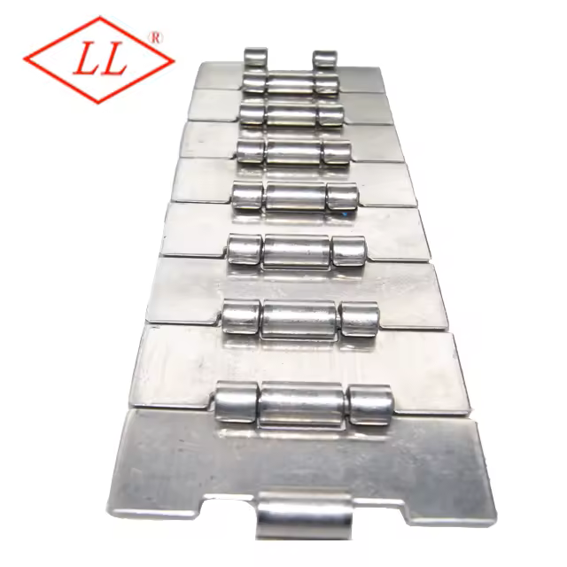 New Stainless Steel Chain Conveyor Belt with Bearing Fire Resistant for Food Beverage Industry for Manufacturing Plants