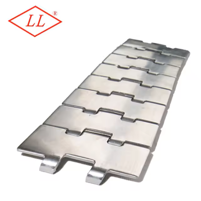 New Stainless Steel Chain Conveyor Belt with Bearing Fire Resistant for Food Beverage Industry for Manufacturing Plants