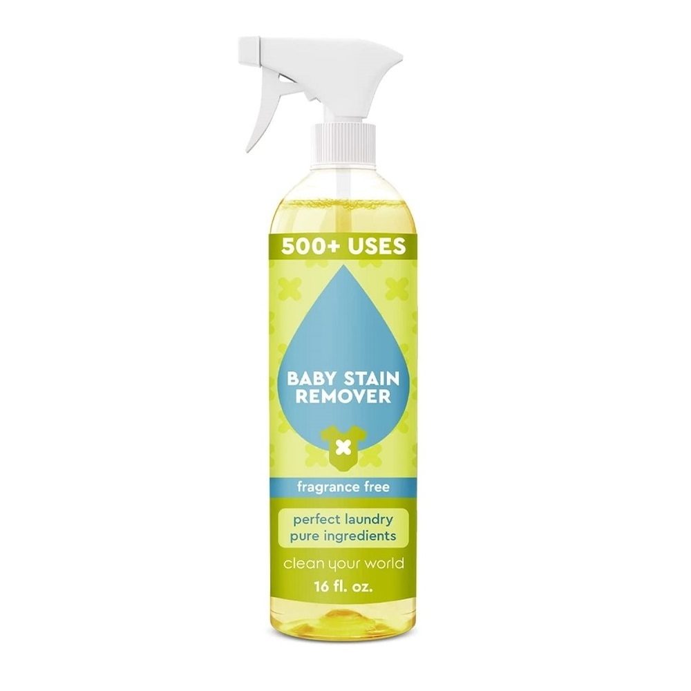 Natural Baby Laundry Stain Remover Spray, Enzyme Odor Eliminator 16 Ounce